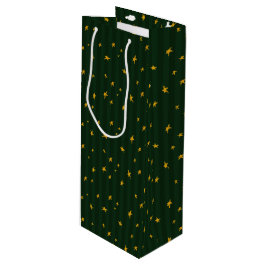 Sacola Para Vinho Feriado Verde Amarelo Estrela Listra Natal