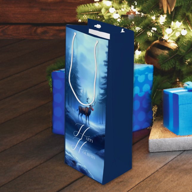 Sacola Para Vinho Feriados nas Terras Maravilhosas Editáveis Adoráve (Criador carregado)