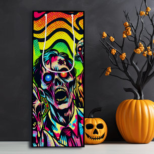 Sacola Para Vinho Festa de Halloween Psicodélica