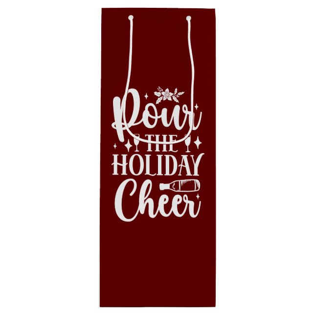 Sacola Para Vinho Festivo (Frente)