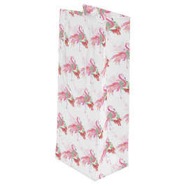 Sacola Para Vinho Flamingo Christmas Wine Gift Bag