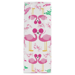 Sacola Para Vinho Flamingo Cor-de-Rosa