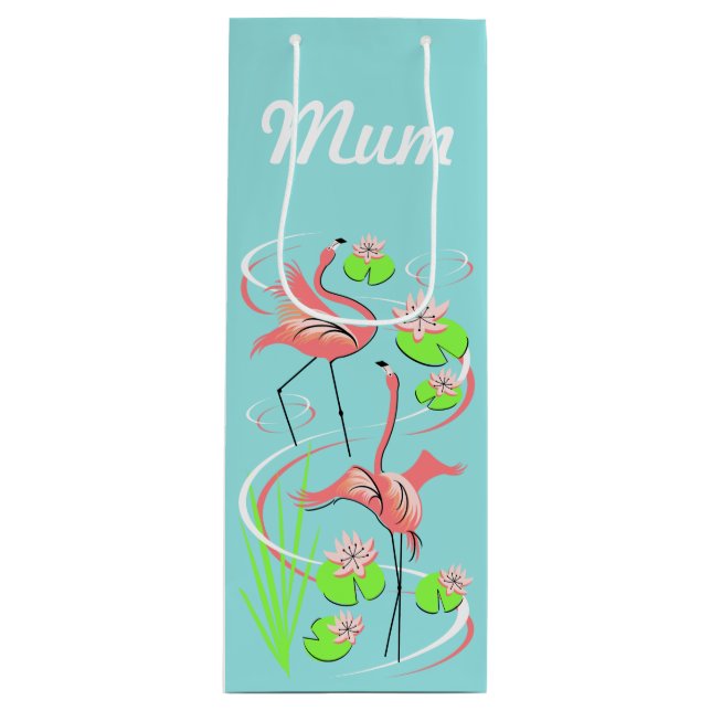 Sacola Para Vinho Flamingo Fandango Slim Duo Mãe (Frente)