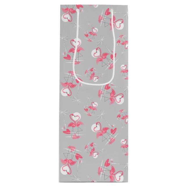 Sacola Para Vinho Flamingo Love Vinho Múltiplo (Frente)