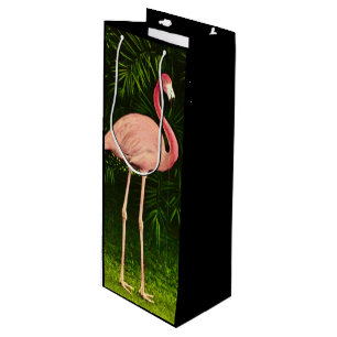 Sacola Para Vinho Flamingo Rosa Lindamente