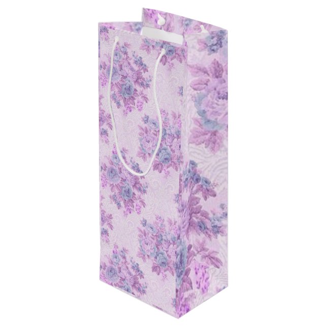 Sacola Para Vinho Floral Luxury (Verso inclinado)