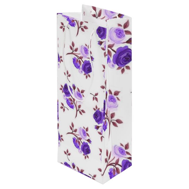Sacola Para Vinho Floral Luxury (Verso inclinado)