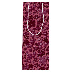 Sacola Para Vinho Flores dispersas, SACO DE PRESSÃO Púrpura de ameix