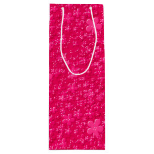 Sacola Para Vinho Flores dispersas, SACO-GIFT-BAG