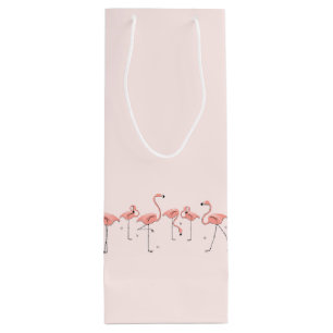 Sacola Para Vinho Frasco de saco-prenda de linha Flamingos