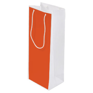 Sacola Para Vinho Fundo Sólido Laranja Vibrante Minimalista
