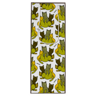 Sacola Para Vinho Gatinhos de oliveira