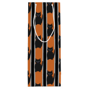 Sacola Para Vinho Gatos Pretos do Halloween, Rico e divertidos