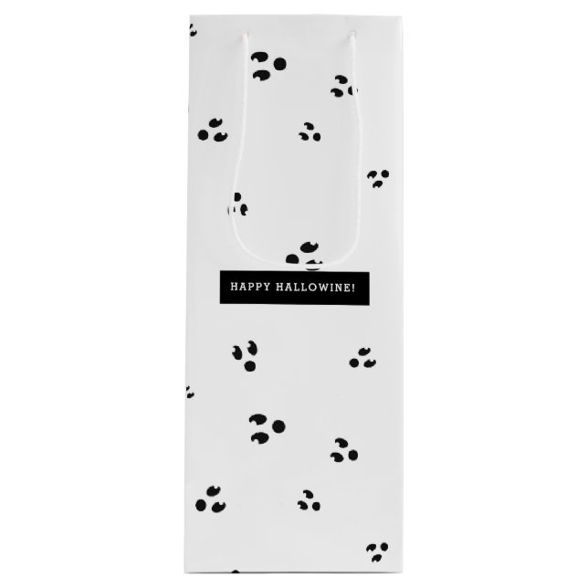 Sacola Para Vinho Ghost Face Happy Hallowine (Frente)
