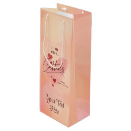 Sacola Para Vinho Gift Bag Personalizado do Dia da Galentina