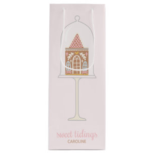 Sacola Para Vinho Gingerbird House Gift Bag