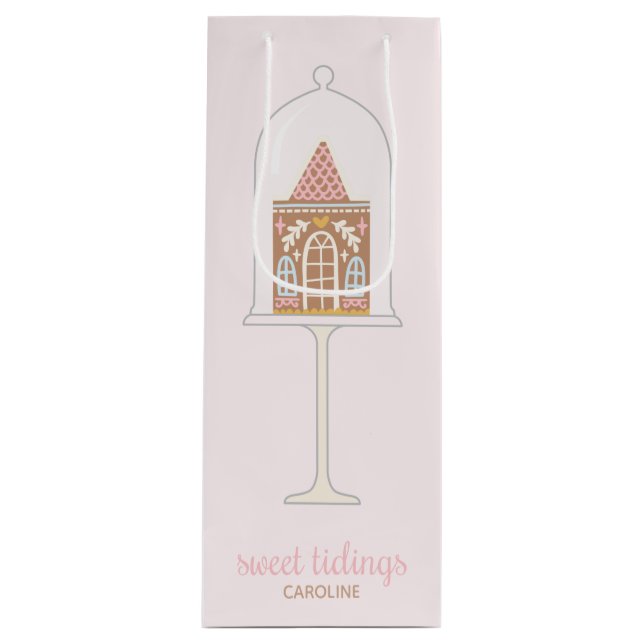 Sacola Para Vinho Gingerbird House Gift Bag (Frente)