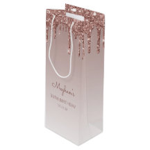 Glitter Drip 30º Aniversário Dourado Rosa