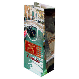 Sacola Para Vinho Gôndola em um canal Venetian