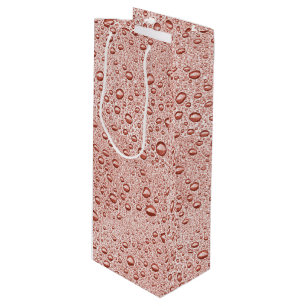 Sacola Para Vinho Gotas de água alaranjadas do pêssego