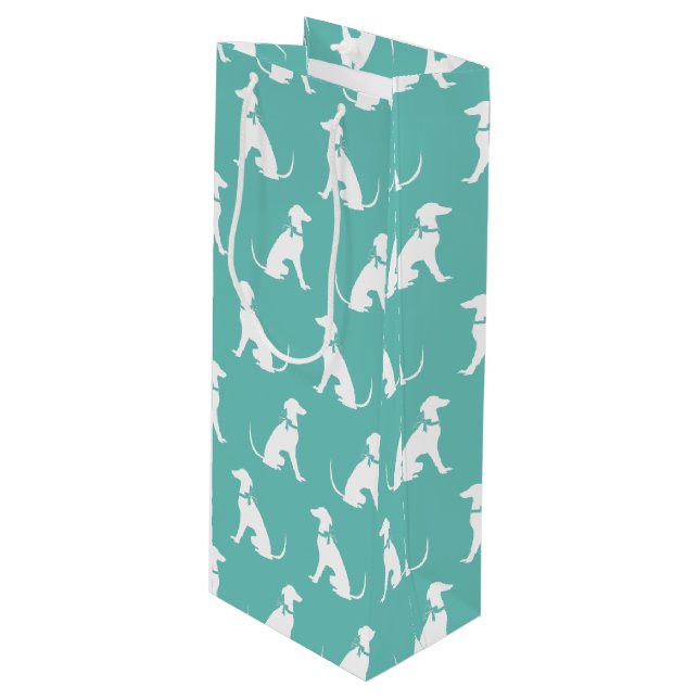 Sacola Para Vinho Greyhound Dog Puppy (Frente inclinada)