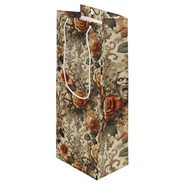 Sacola Para Vinho Grotesque Elegance - Vitoriano Gótico (Frente inclinada)