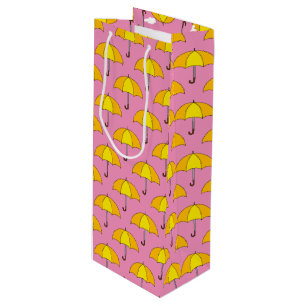 Sacola Para Vinho Guarda-chuva Amarelo
