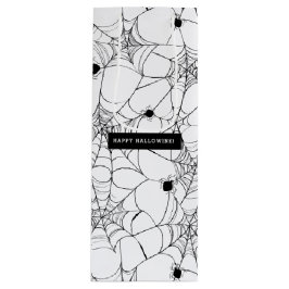 Sacola Para Vinho Halloween do Black Spider Web Halloween