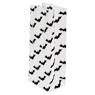 Sacola Para Vinho Halloween, Padrão De Morcegos, Truque Ou Tratament