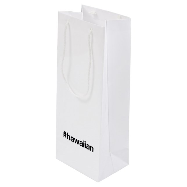 Sacola Para Vinho HAWAIIAN Hashtag (Frente inclinada)