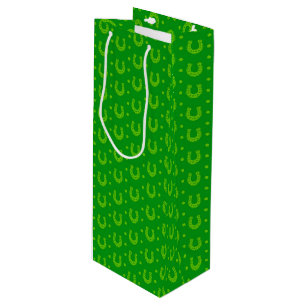 SACOLA PARA VINHO HORSESHORES CELTICOS IRLANDESES BRIGHT VERDE