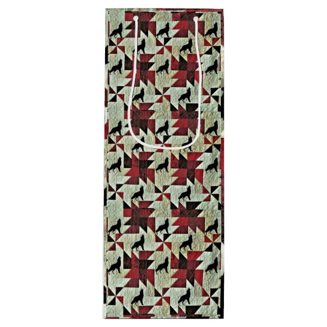 Sacola Para Vinho Howling Wolf Quilt (Frente)