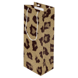 Sacola Para Vinho Impressão de leopardo incrível / Gato grande