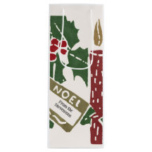Impressão de Natal em Linóleo Vintage Velas