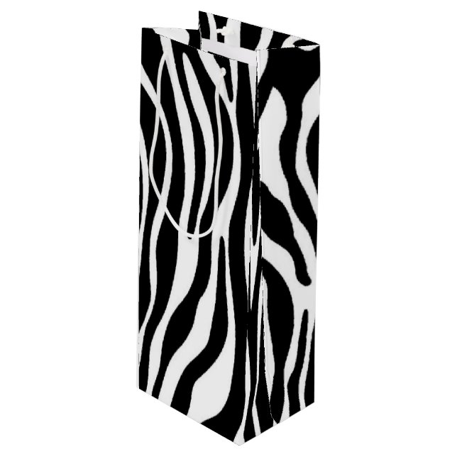 Sacola Para Vinho Impressão Zebra (Frente inclinada)