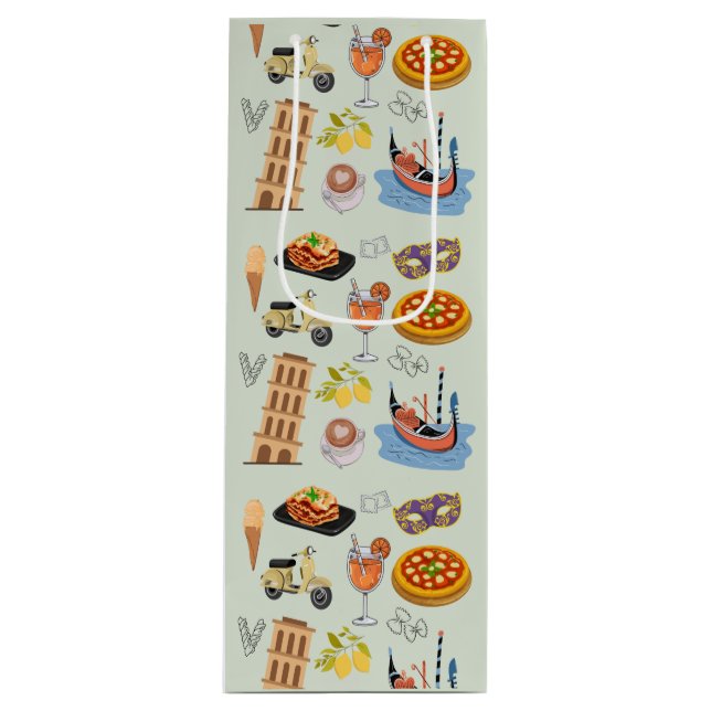 Sacola Para Vinho Itália Férias Perfeitas (Frente)