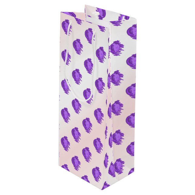 Sacola Para Vinho ITD Blurberry e Cream (Frente inclinada)