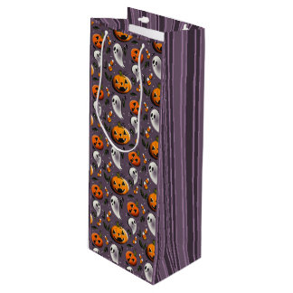 Sacola Para Vinho Jack-o-Ghost Roxo