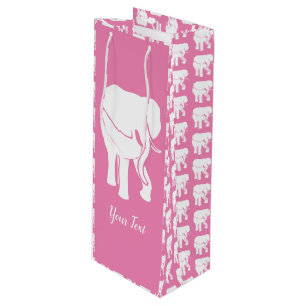 Sacola Para Vinho Jogo de Natal para troca de presente de elefante b