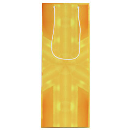 Sacola Para Vinho Kaleidoscópio Amarelo Brilhante e Linhas
