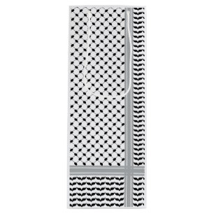 Sacola Para Vinho Keffiyeh preto e branco palestino
