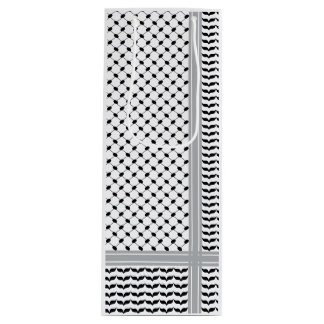 Sacola Para Vinho Keffiyeh preto e branco palestino