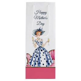 Sacola Para Vinho Lady In Vintage Dress Segura Dois Saco De Presente
