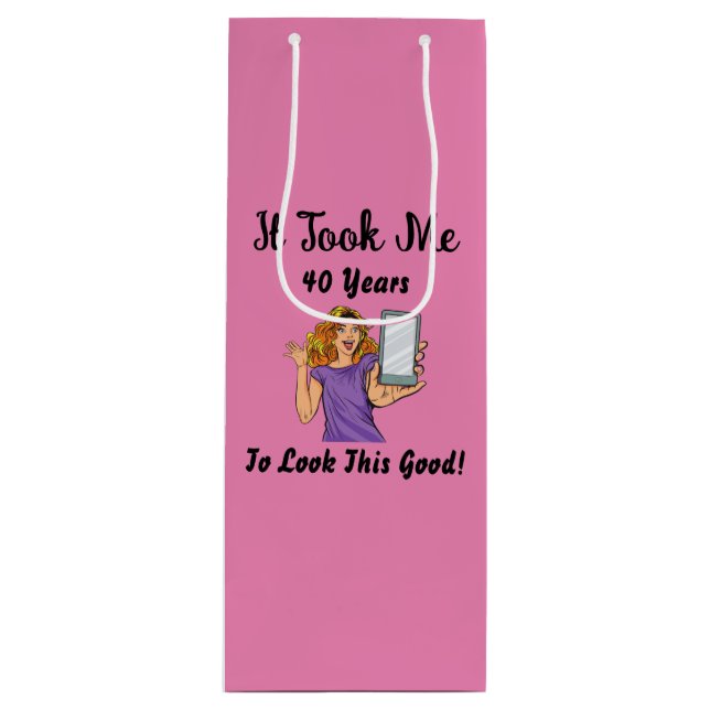 Sacola Para Vinho Levei 40 anos para parecer tão bom (Frente)