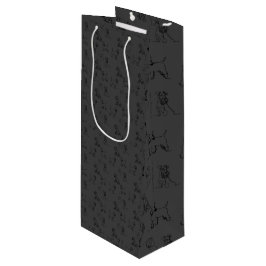 Sacola Para Vinho Linha Dark Cinza Miniature Schnauzer Art 1-5