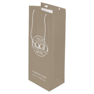 Sacola Para Vinho Logotipo comercial da empresa Na moda Simple Taupe