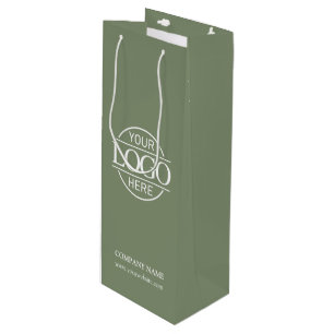 Sacola Para Vinho Logotipo comercial da empresa verde de na moda sim