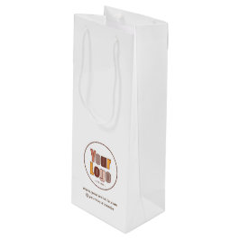 Sacola Para Vinho Logotipo Empresarial Personalizado Simples Minimal