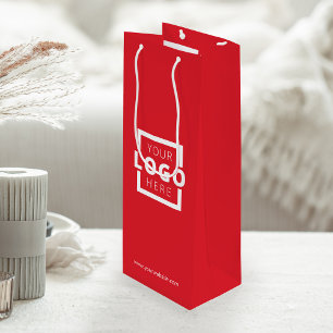 Sacola Para Vinho Logotipo Personalizado da Empresa Promo Vermelho C
