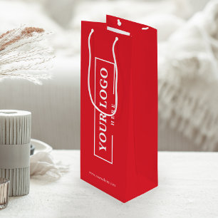 Sacola Para Vinho Logotipo Personalizado da Empresa Promo Vermelho C